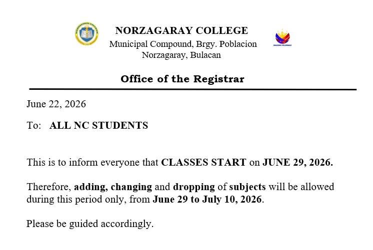 ANNOUNCEMENT ALL NC STUDENTS ‼️‼️