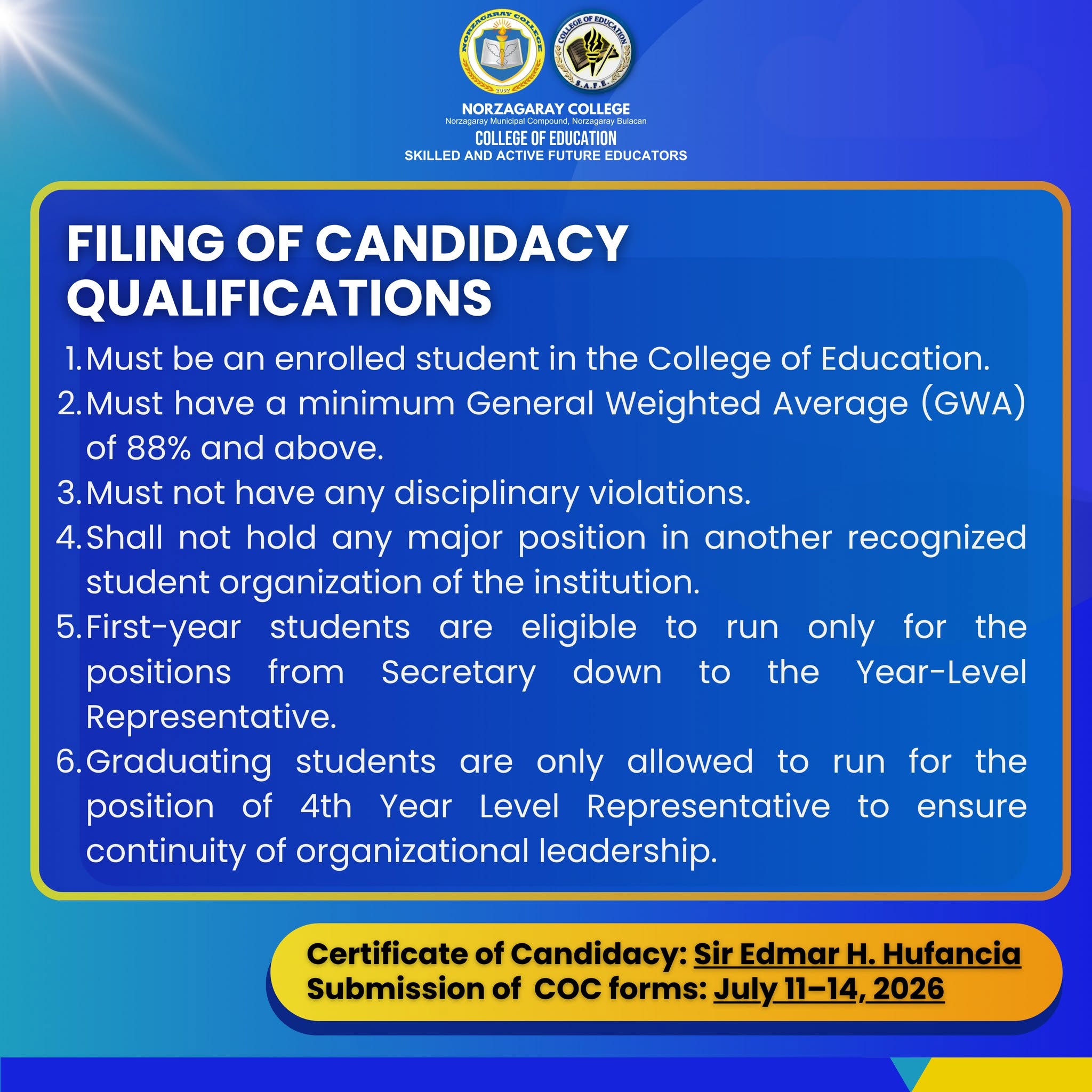 𝗖𝗔𝗟𝗟 𝗙𝗢𝗥 𝗔𝗦𝗣𝗜𝗥𝗜𝗡𝗚 𝗦𝗧𝗨𝗗𝗘𝗡𝗧 𝗟𝗘𝗔𝗗𝗘𝗥𝗦! #SAFE ELECTION2026
