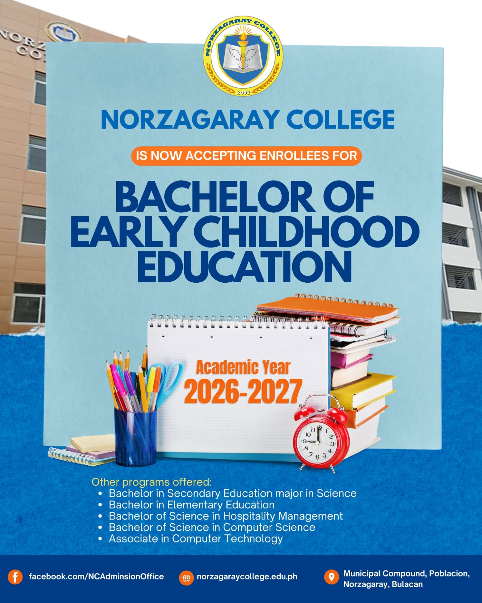 BECED: Newly Offered Program effective this First semester, A.Y 2026-2027
