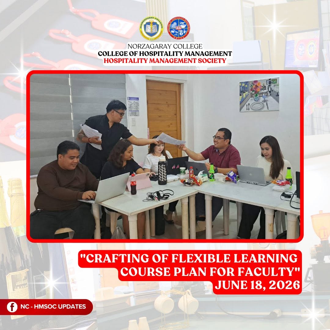 𝐎𝐫𝐢𝐞𝐧𝐭𝐚𝐭𝐢𝐨𝐧 𝐨𝐧 𝐭𝐡𝐞 𝐂𝐫𝐚𝐟𝐭𝐢𝐧𝐠 𝐨𝐟 𝐅𝐥𝐞𝐱𝐢𝐛𝐥𝐞 𝐋𝐞𝐚𝐫𝐧𝐢𝐧𝐠 𝐂𝐨𝐮𝐫𝐬𝐞 𝐏𝐥𝐚𝐧 𝐟𝐨𝐫 College of Hospitality Management 𝐅𝐚𝐜𝐮𝐥𝐭𝐲