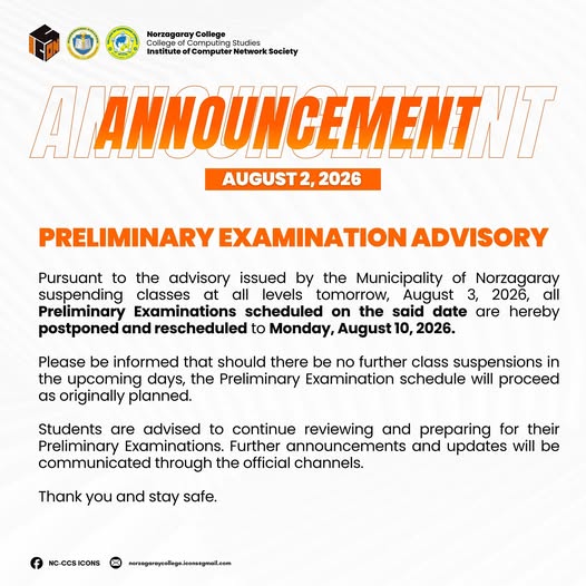 𝗣𝗥𝗘𝗟𝗜𝗠𝗜𝗡𝗔𝗥𝗬 𝗘𝗫𝗔𝗠𝗜𝗡𝗔𝗧𝗜𝗢𝗡 𝗔𝗗𝗩𝗜𝗦𝗢𝗥𝗬 📢