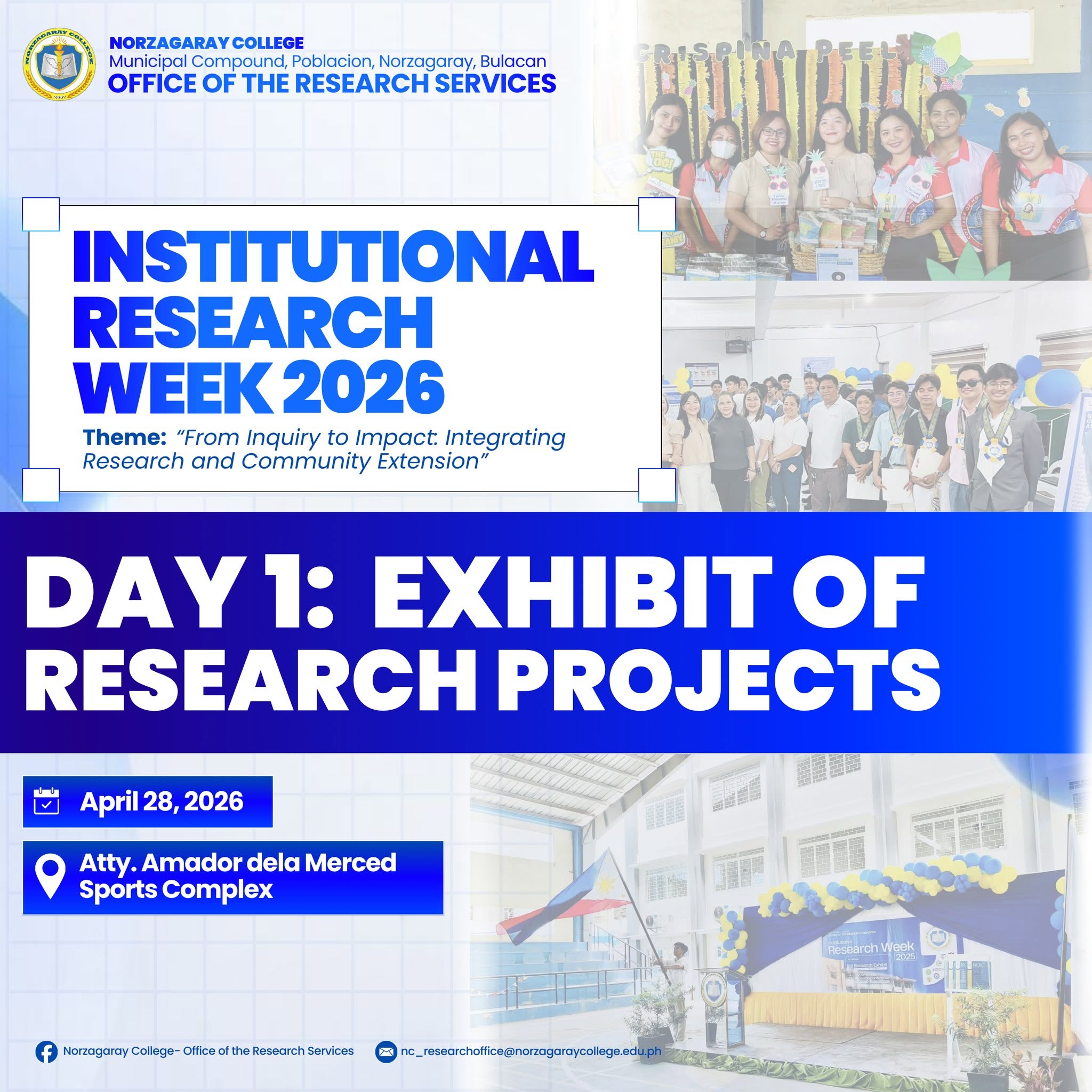 Institutional Research Week 2026: Day 1 – Exhibit of Research Projects