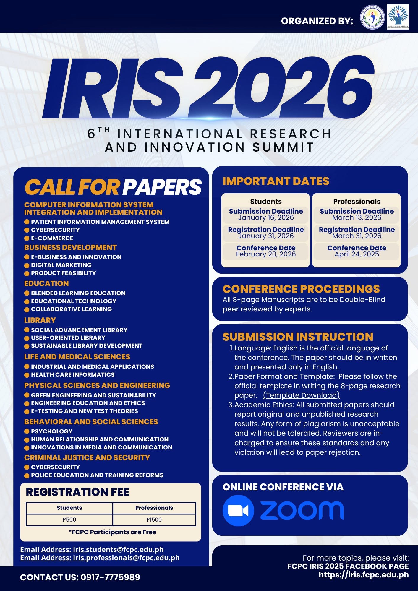 6th International Research and Innovation Summit (IRIS 2026)