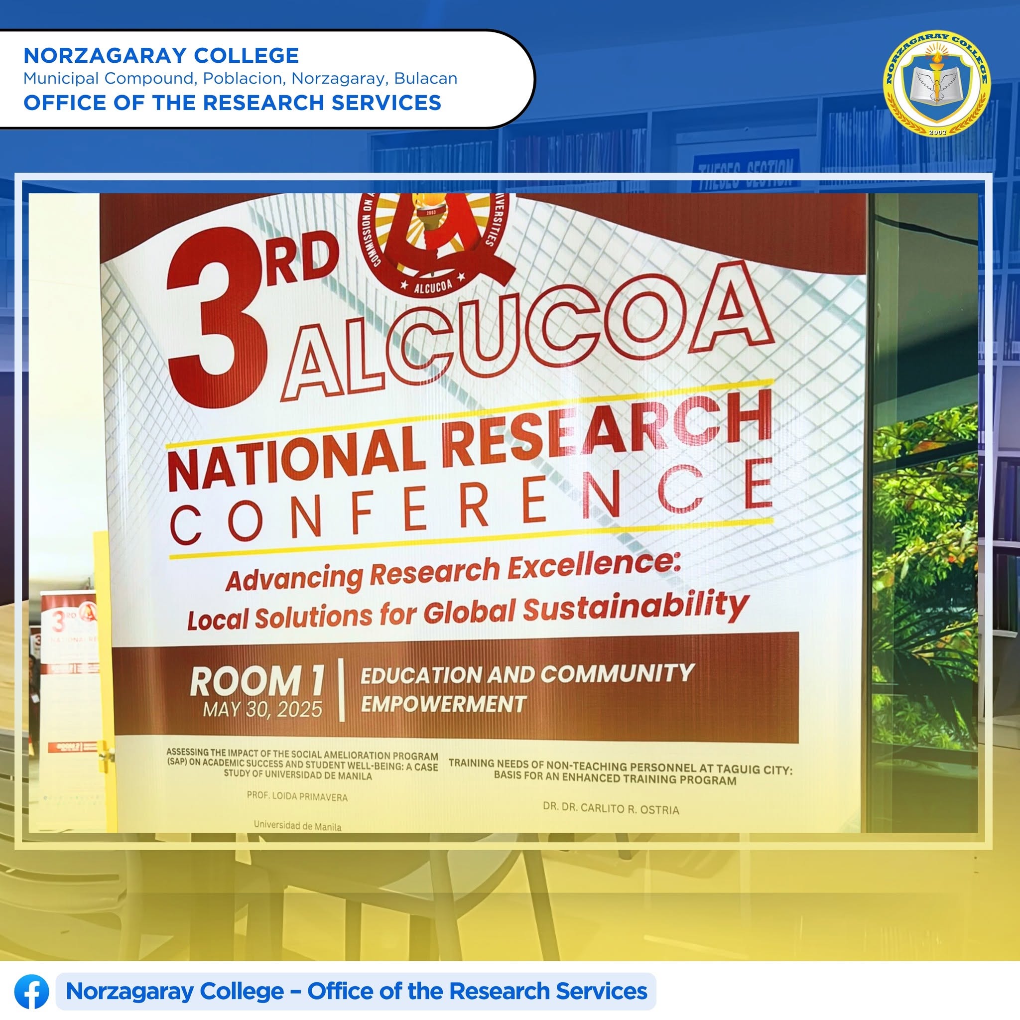 3rd ALCUCOA Research Conference 2025