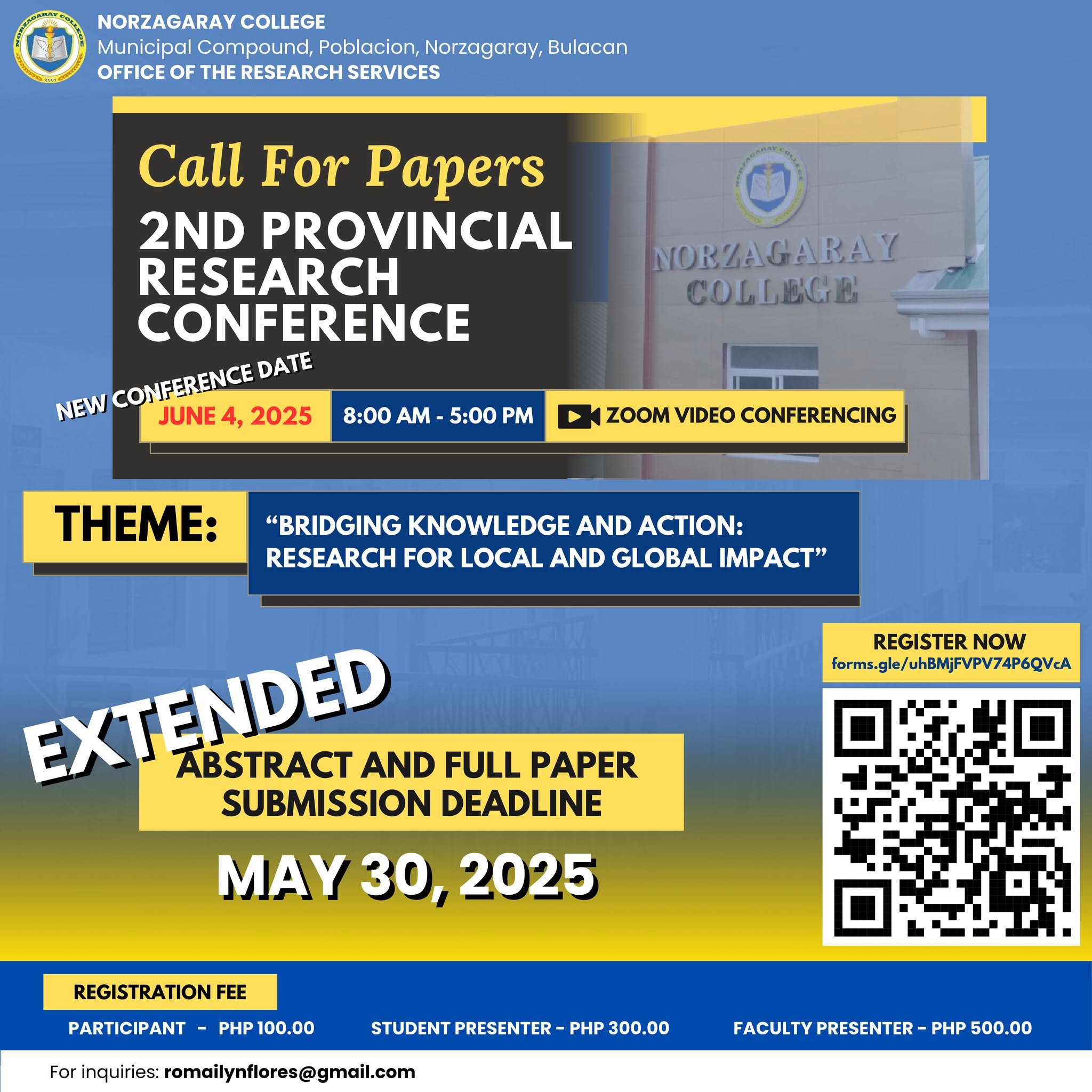 2nd Provincial Research Conference – Call for Papers Deadline Extended