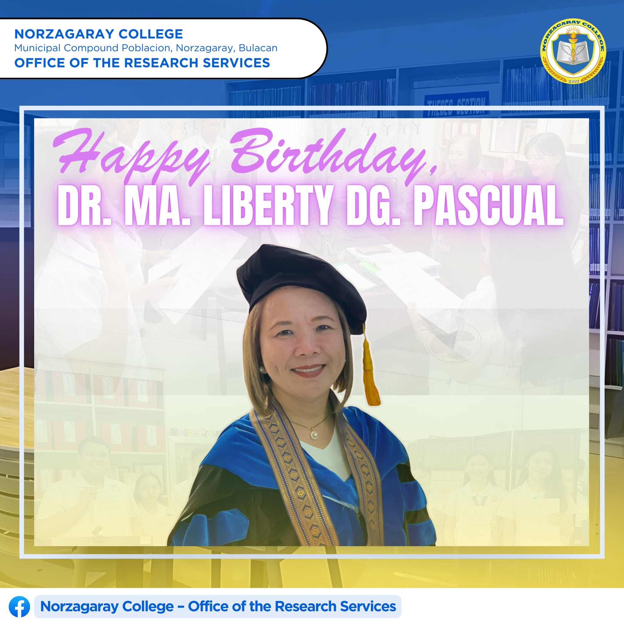 HAPPY BIRTHDAY, DR. MA. LIBERTY DG. PASCUAL!