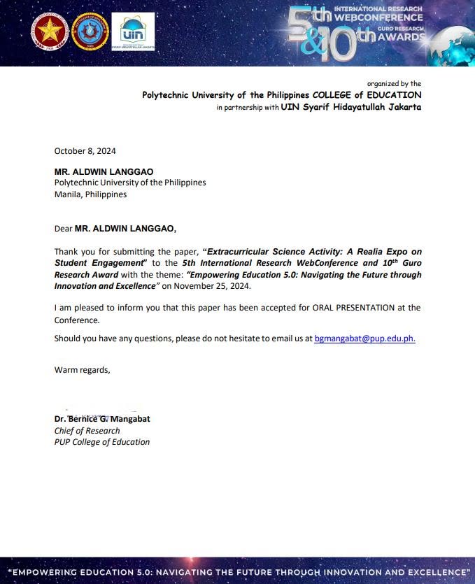 PUP's 5TH INTERNATIONAL RESEARCH WEBCONFERENCE & 10TH GURO RESEARCH AWARDS