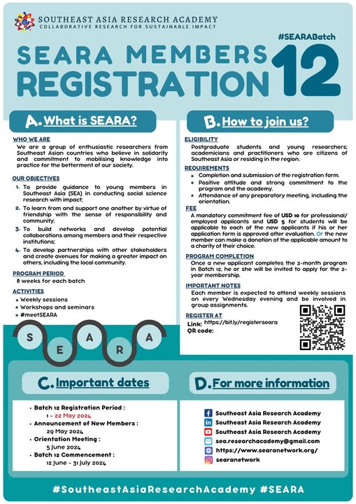 SEARA Batch 12 Registration Deadline Approaching