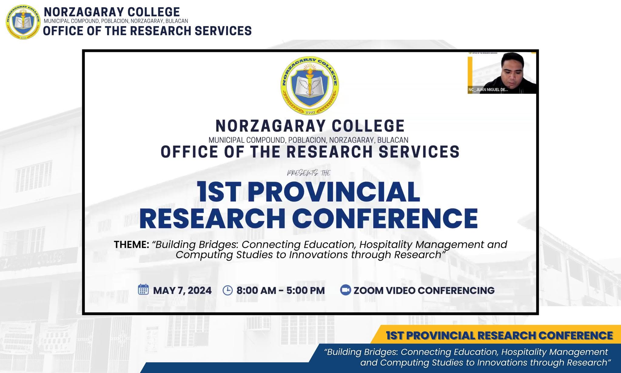 1ST PROVINCIAL RESEARCH CONFERENCE