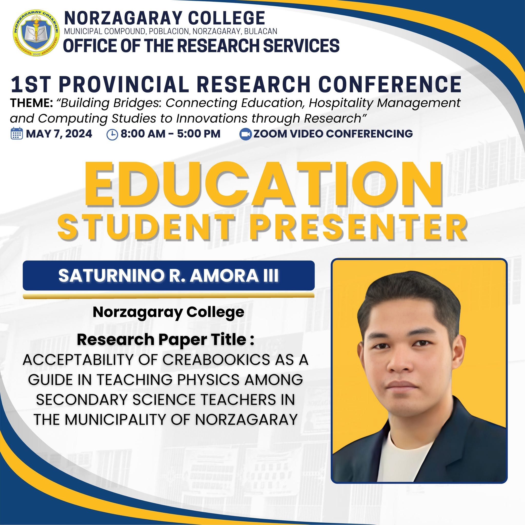 1st Provincial Research Conference – Education Student Research Presenters