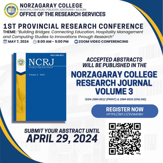 Accepted Papers to Be Published in NCRJ Volume 3