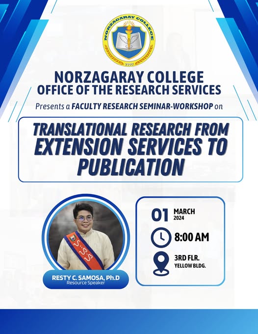 Faculty Research Development Seminar-Workshop on Translational Research