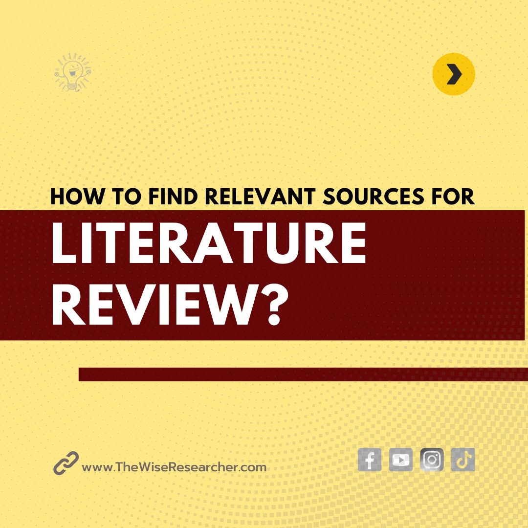 Find Relevant Sources for Your Literature Review