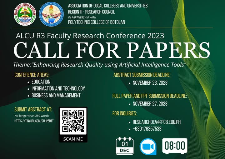 ALCU-R3 Faculty Research Conference 2023 – Enhancing Research Quality with AI Tools
