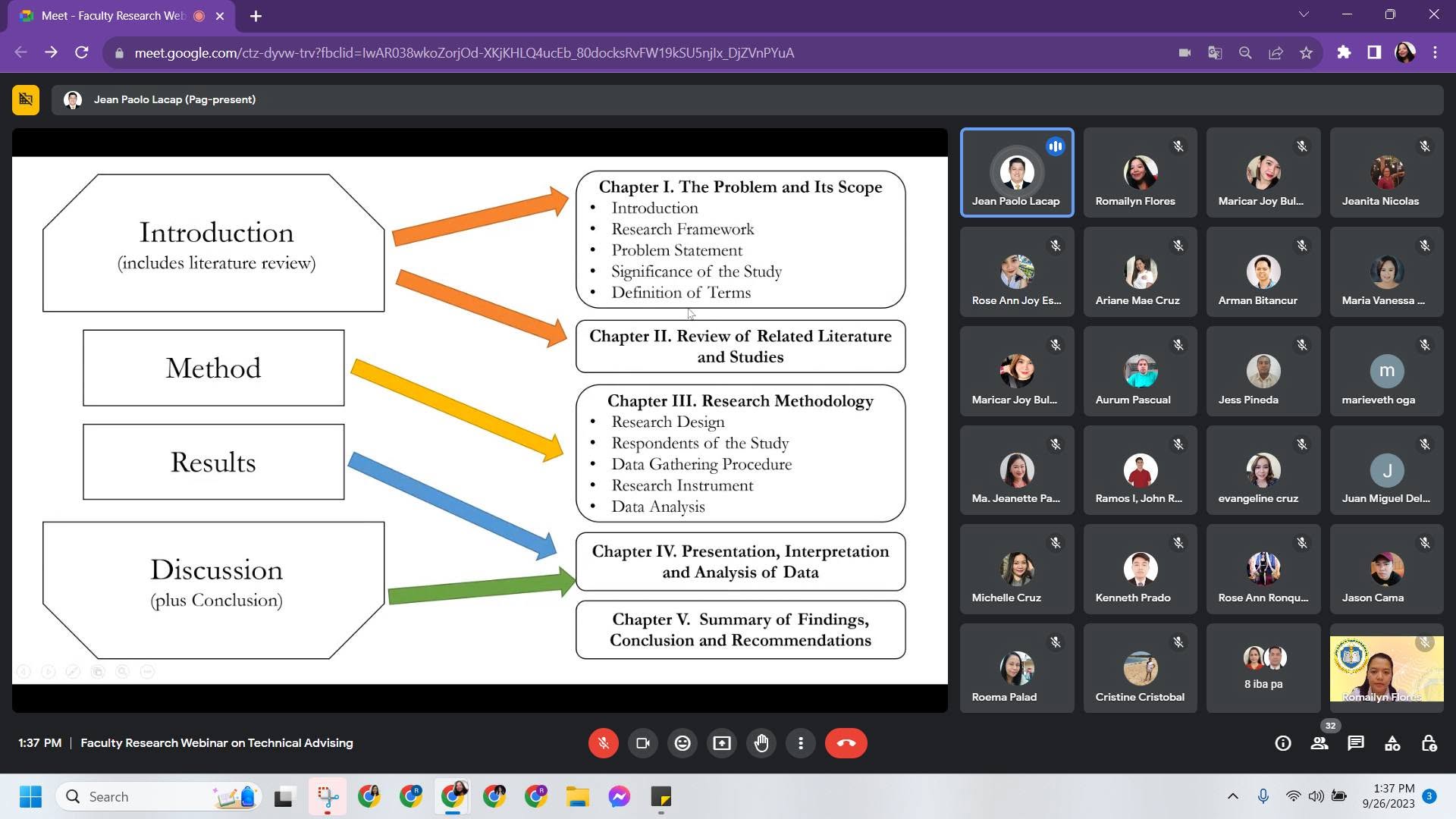 Faculty Research Webinar on Technical Advising