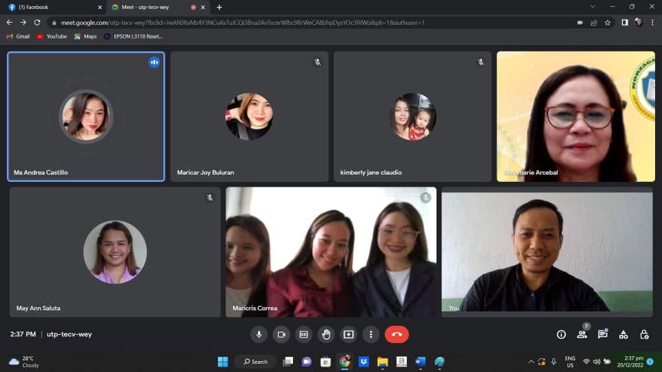 Virtual Thesis Defense of BSED and BEED Students