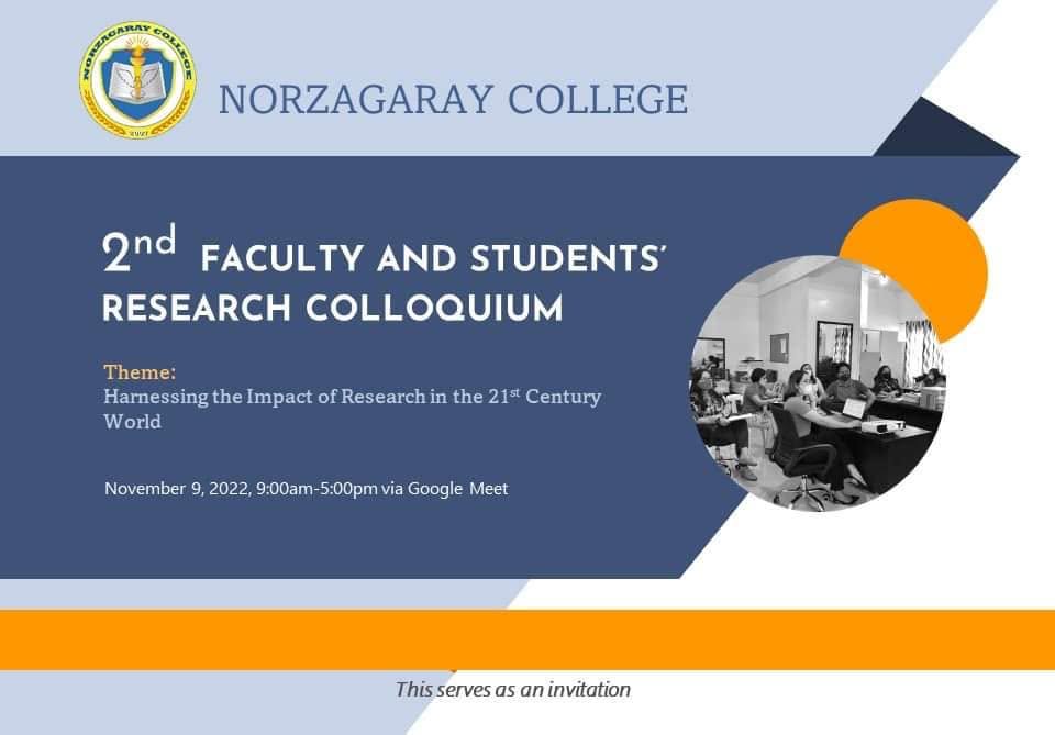 2nd Faculty and Students’ Research Colloquium