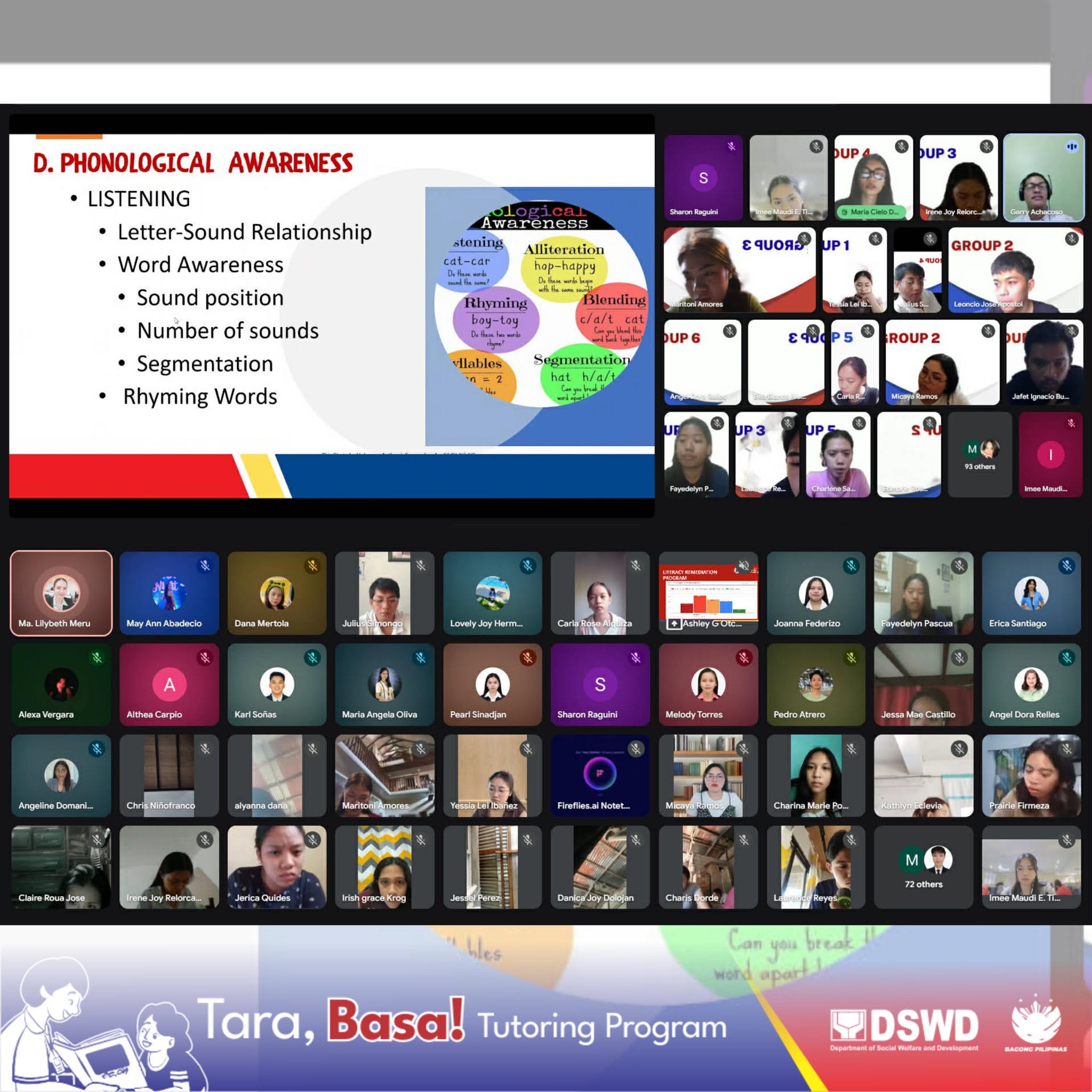 Capability Building ng DSWD Tara, Basa Tutoring Program (TBTP)