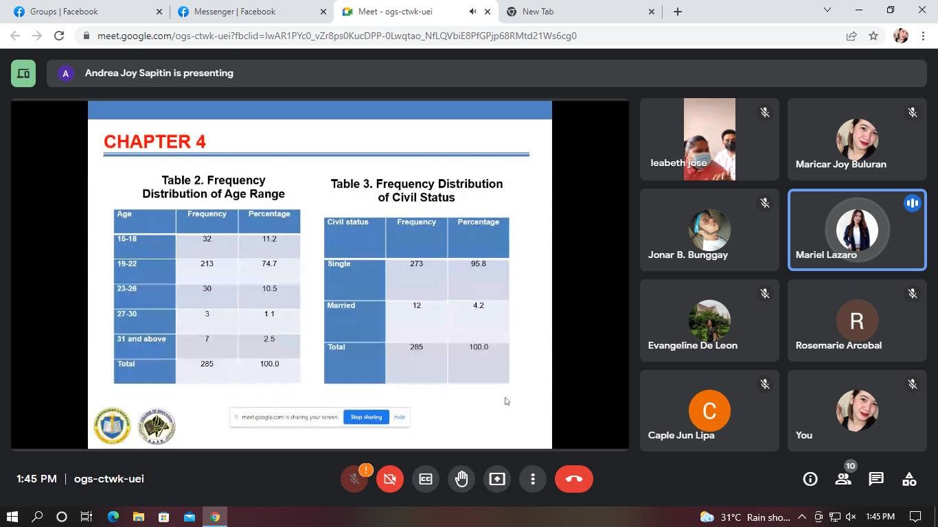 Simultaneous Virtual Research Defense of BSED and BSHM Students