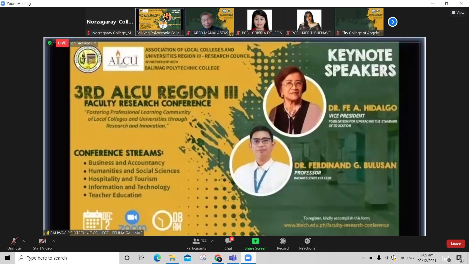 Norzagaray College Researchers Present at 3rd ALCU-R3 Faculty Research Conference