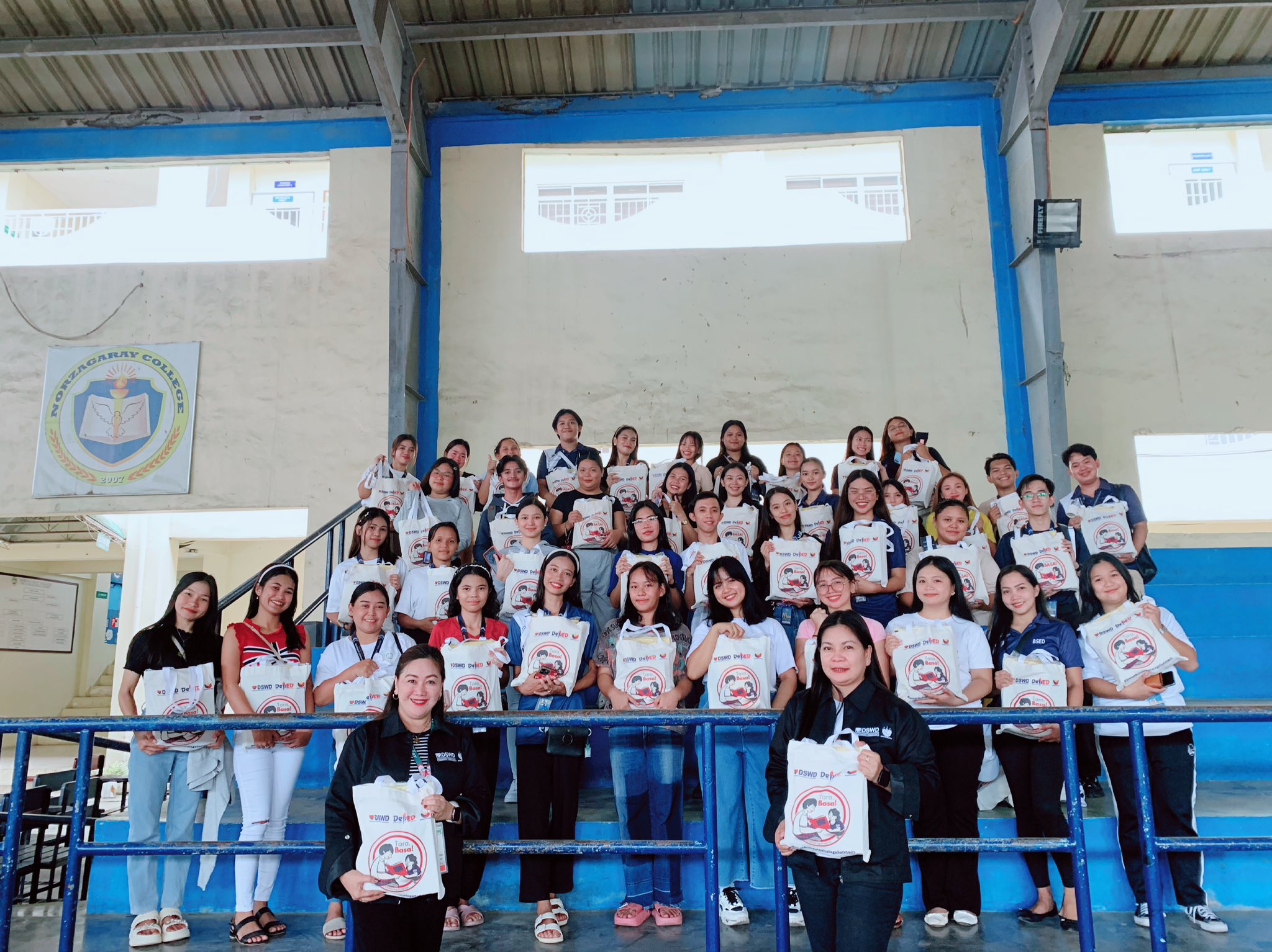 The College of Education distributed the kit that will be used by tutors in the Tara, Basa Tutoring Program (TBTP) of the Department of Social Welfare and Development (DSWD).