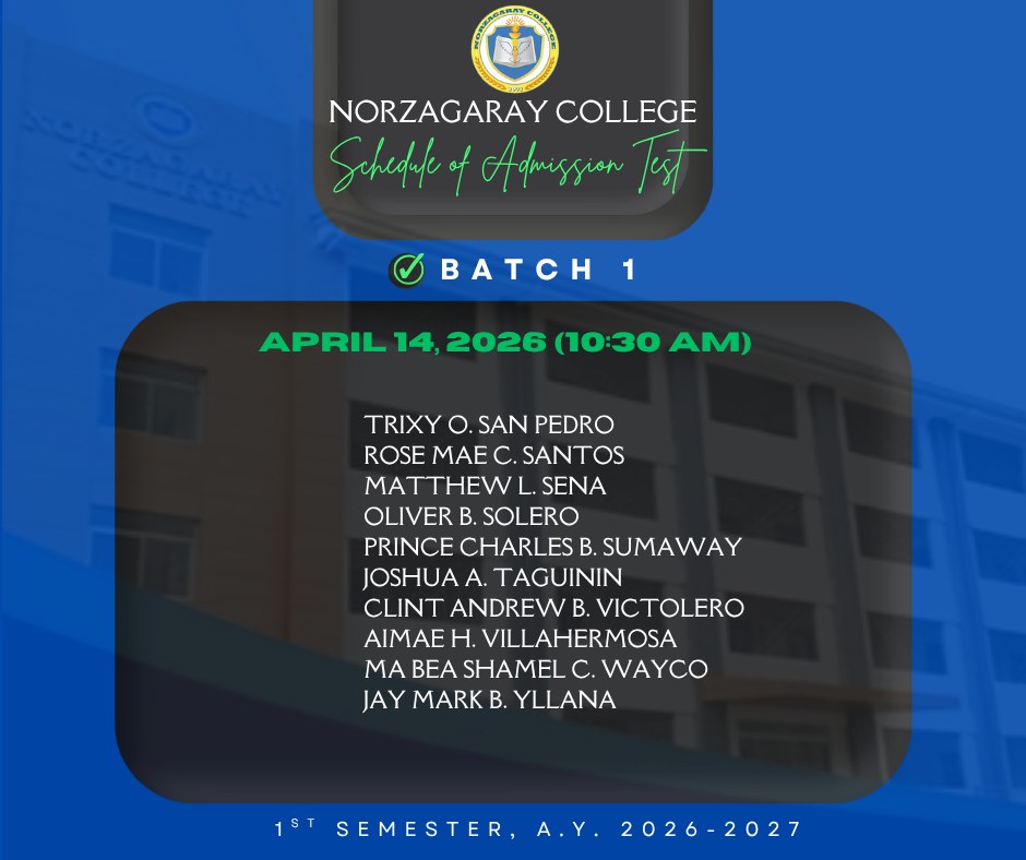 NOTICE OF ENTRANCE EXAM