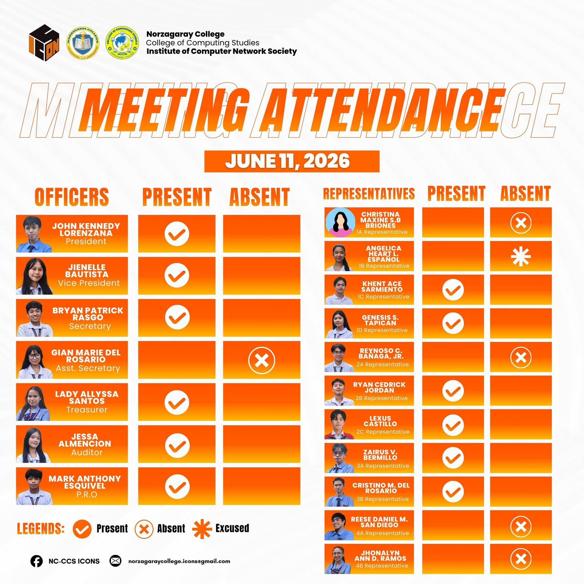 𝗝𝘂𝗻𝗲 𝟭𝟭, 𝟮𝟬𝟮𝟲 | 𝗜𝗖𝗢𝗡𝗦 𝗢𝗳𝗳𝗶𝗰𝗲𝗿𝘀 𝗛𝗲𝗹𝗱 𝗠𝗲𝗲𝘁𝗶𝗻𝗴 𝘁𝗼 𝗗𝗶𝘀𝗰𝘂𝘀𝘀 𝗨𝗽𝗰𝗼𝗺𝗶𝗻𝗴 𝗜𝗻𝘀𝘁𝗶𝘁𝘂𝘁𝗶𝗼𝗻𝗮𝗹 𝗔𝗰𝘁𝗶𝘃𝗶𝘁𝗶𝗲𝘀